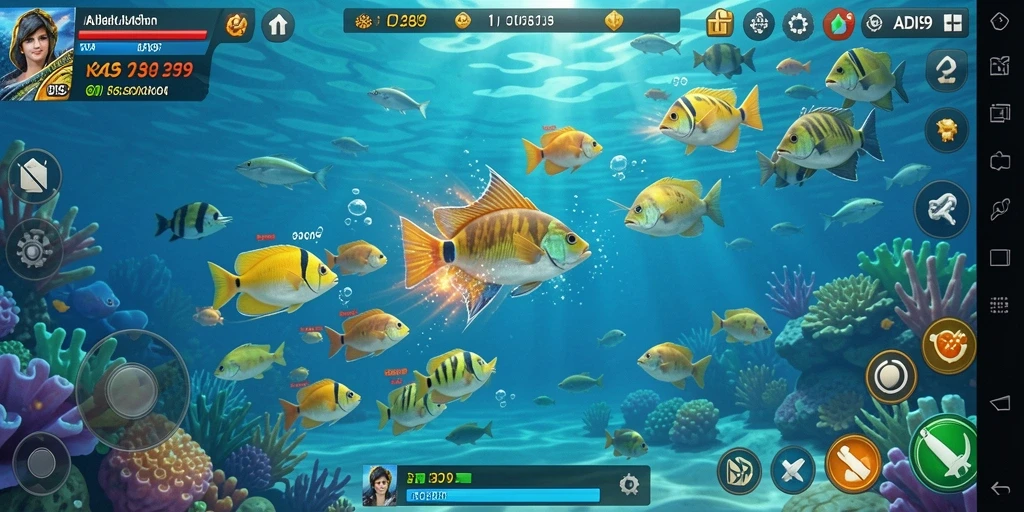 Tampilan gameplay Tembak Ikan yang seru dan menantang di ADI99.