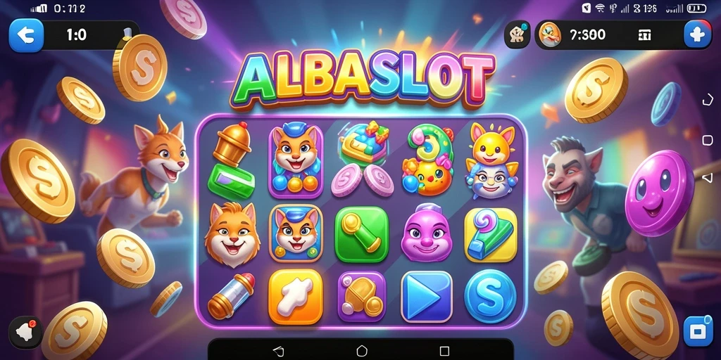 Tampilan menarik gameplay Match-3 di ALBASLOT.