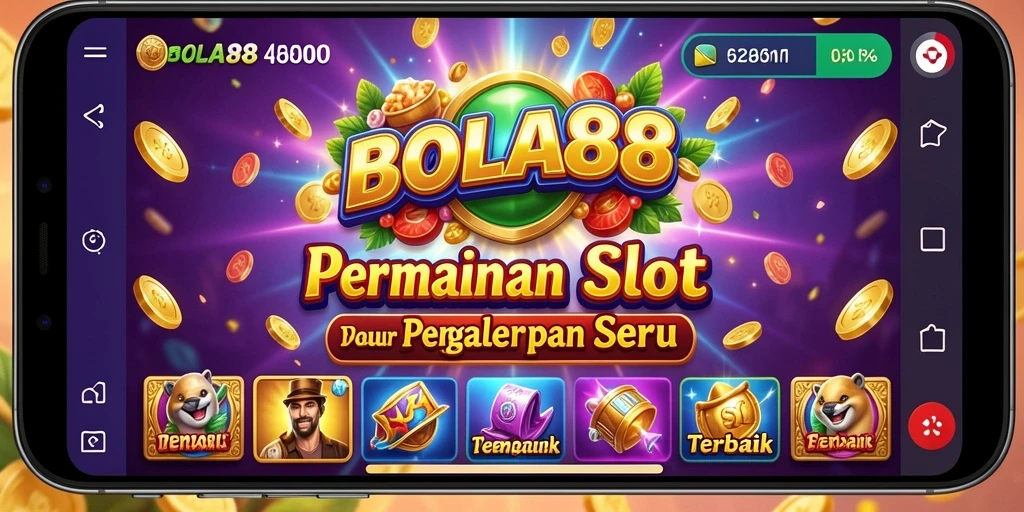 Tampilan gameplay Slot BOLA88 dengan berbagai tema yang menarik.
