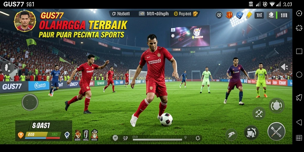 Screenshot GUS77 yang menampilkan gameplay olahraga yang intens.