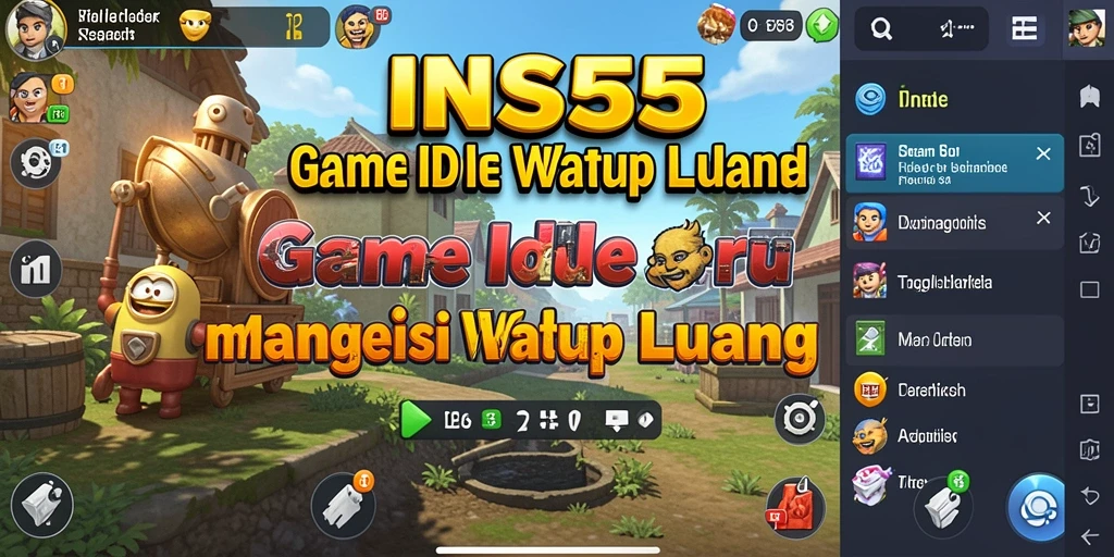 Tampilan gameplay seru dari INS55 dengan elemen Idle yang menarik.