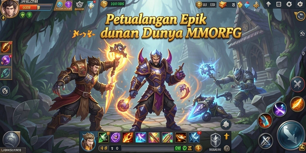 Tangkapan layar utama JAVASLOT88 menampilkan petualangan MMORPG yang mendebarkan.
