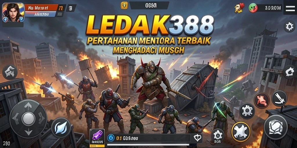 Screenshot gameplay menegangkan dalam Tower Defense LEDAK388.