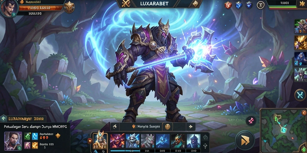 Tampilan gameplay menarik dari LUXARABET dalam pertempuran MMORPG.