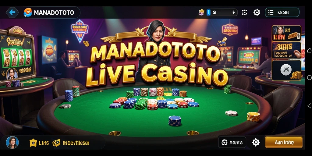 Tampilan utama gameplay Live Casino di MANADOTOTO dengan dealer langsung.