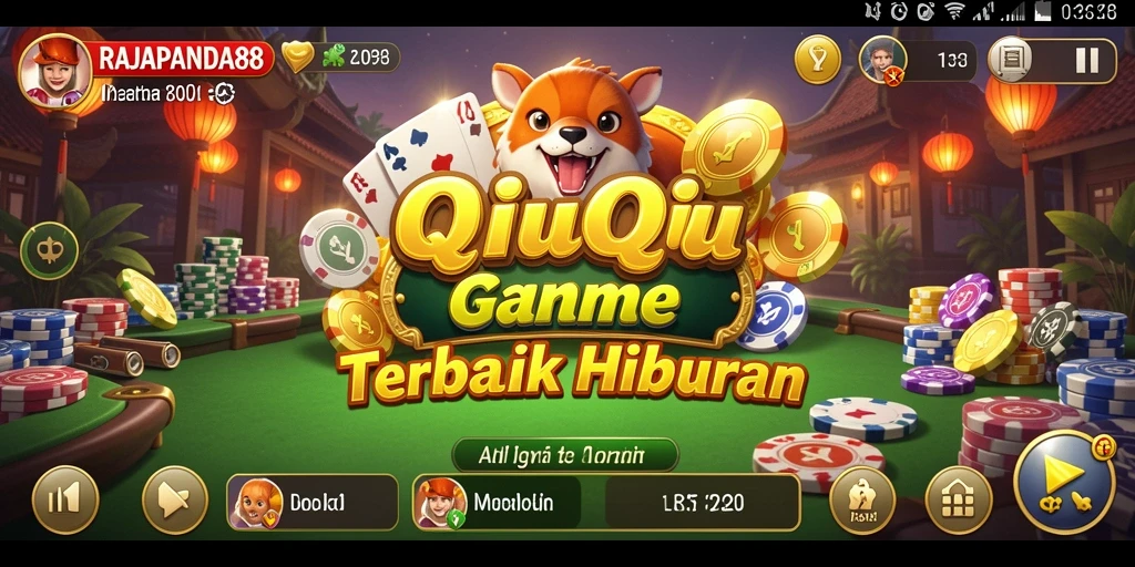 Screenshot utama RAJAPANDA88 yang menunjukkan aksi seru permainan QiuQiu.