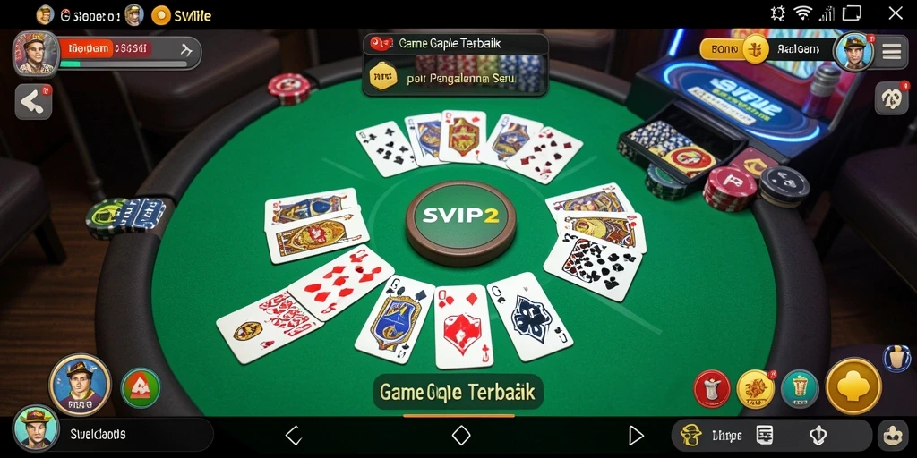 Screenshot gameplay SVIP2 menampilkan suasana seru bermain Gaple.