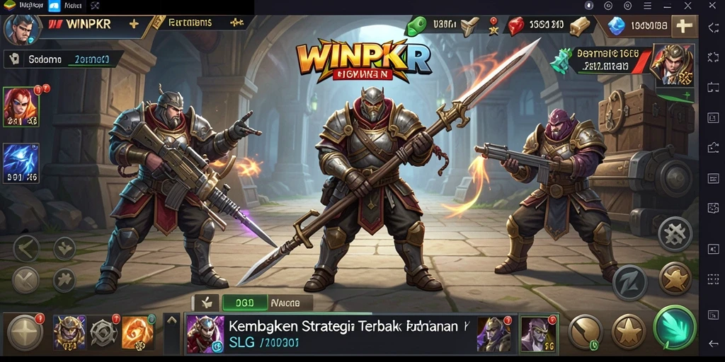 Tangkapan layar menampilkan aksi seru dalam gameplay SLG WINPKR.