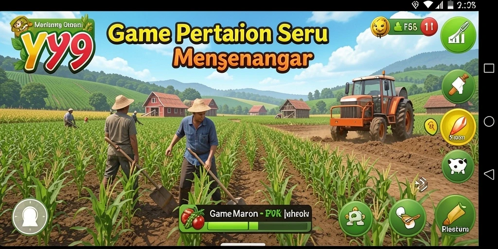 Tampilan gameplay Y89 yang seru dan interaktif dalam dunia pertanian.