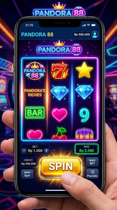 Tampilan antarmuka pandora88 yang sederhana dan intuitif.